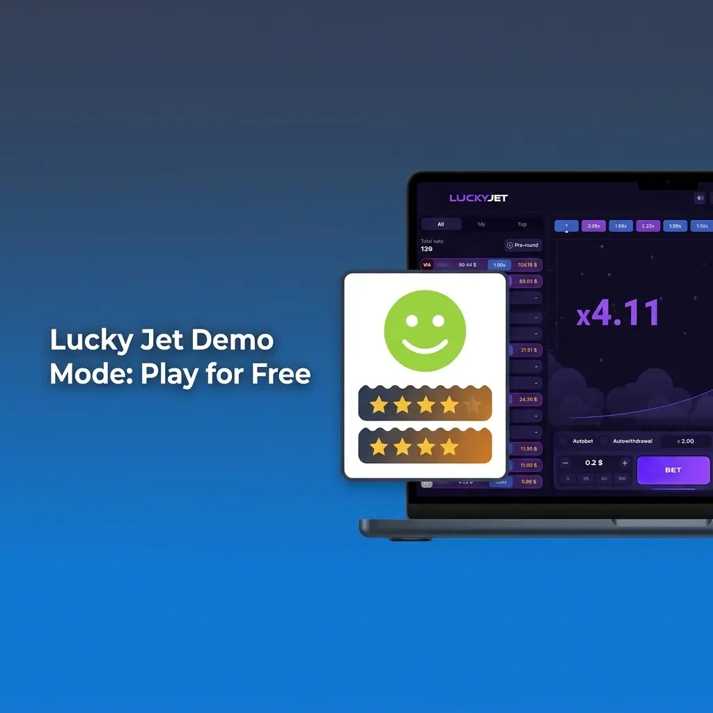 Lucky Jet demo mode interface showing virtual credits and multiplier mechanics for free practice play on 1win