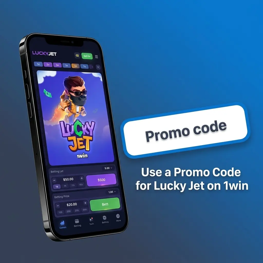 1win Lucky Jet promo code 1WOFF entry field during registration to activate welcome bonus